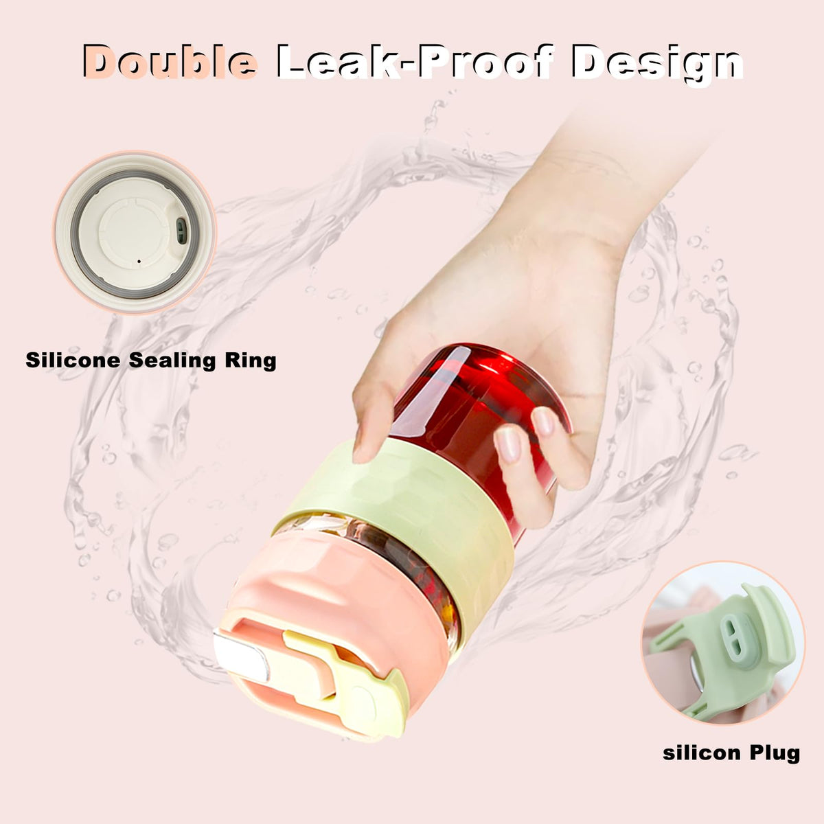 Portable Glass Bottle with Magnetic Tea Infuser