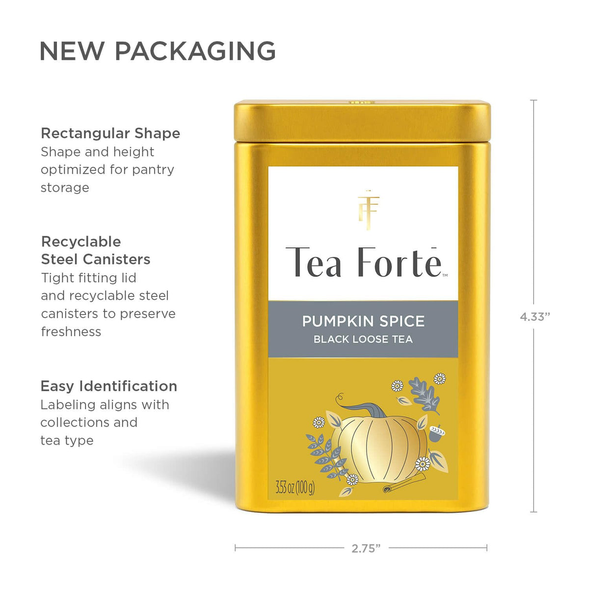 Spiced Pumpkin Loose Leaf Tea Canister (3.53 Ounce)