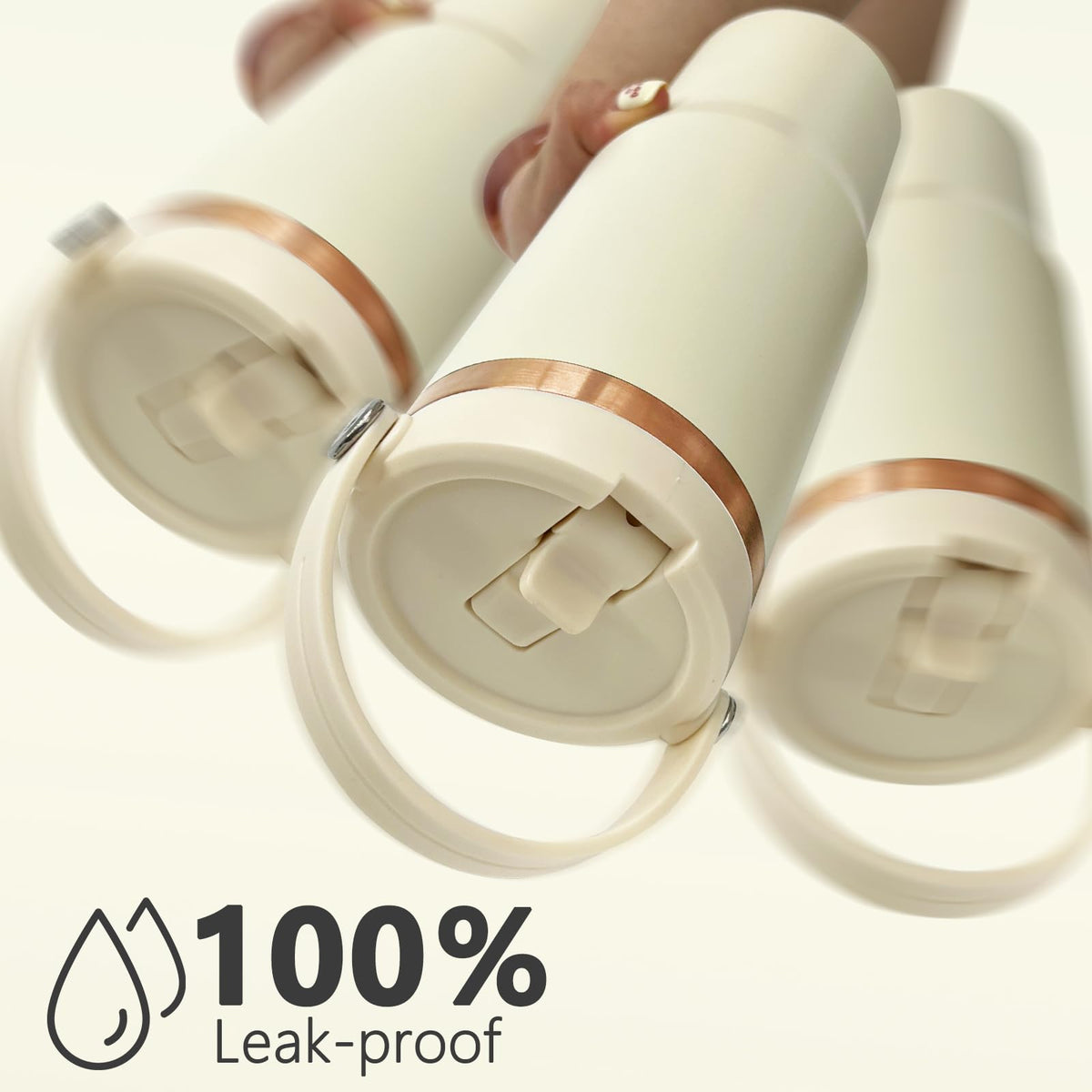 30 oz Tumbler Bulk with Top Handle and Flip Straw Cream (4 Count)