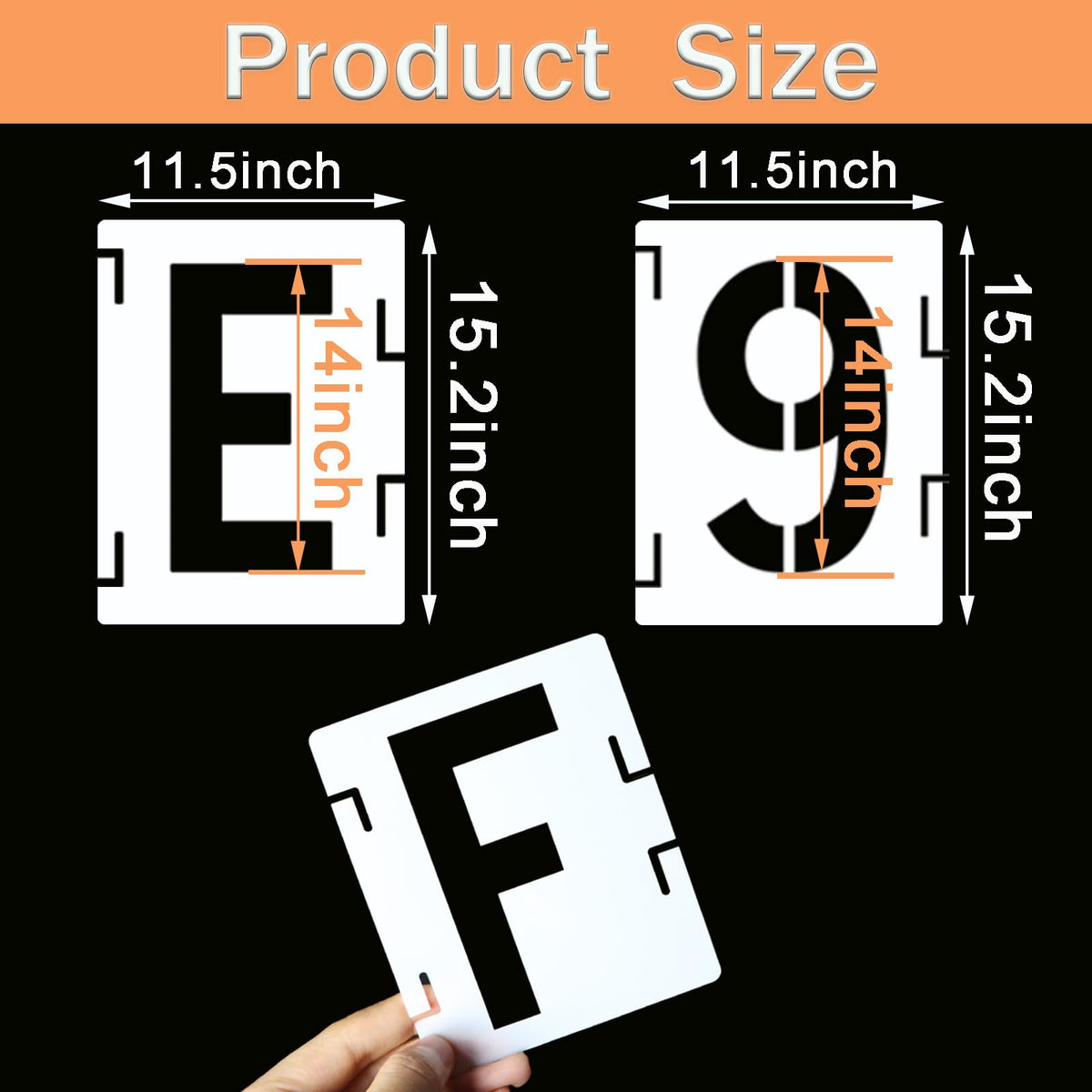 14 Inch Letter Stencils Symbol Numbers Craft Stencils (42 Count)