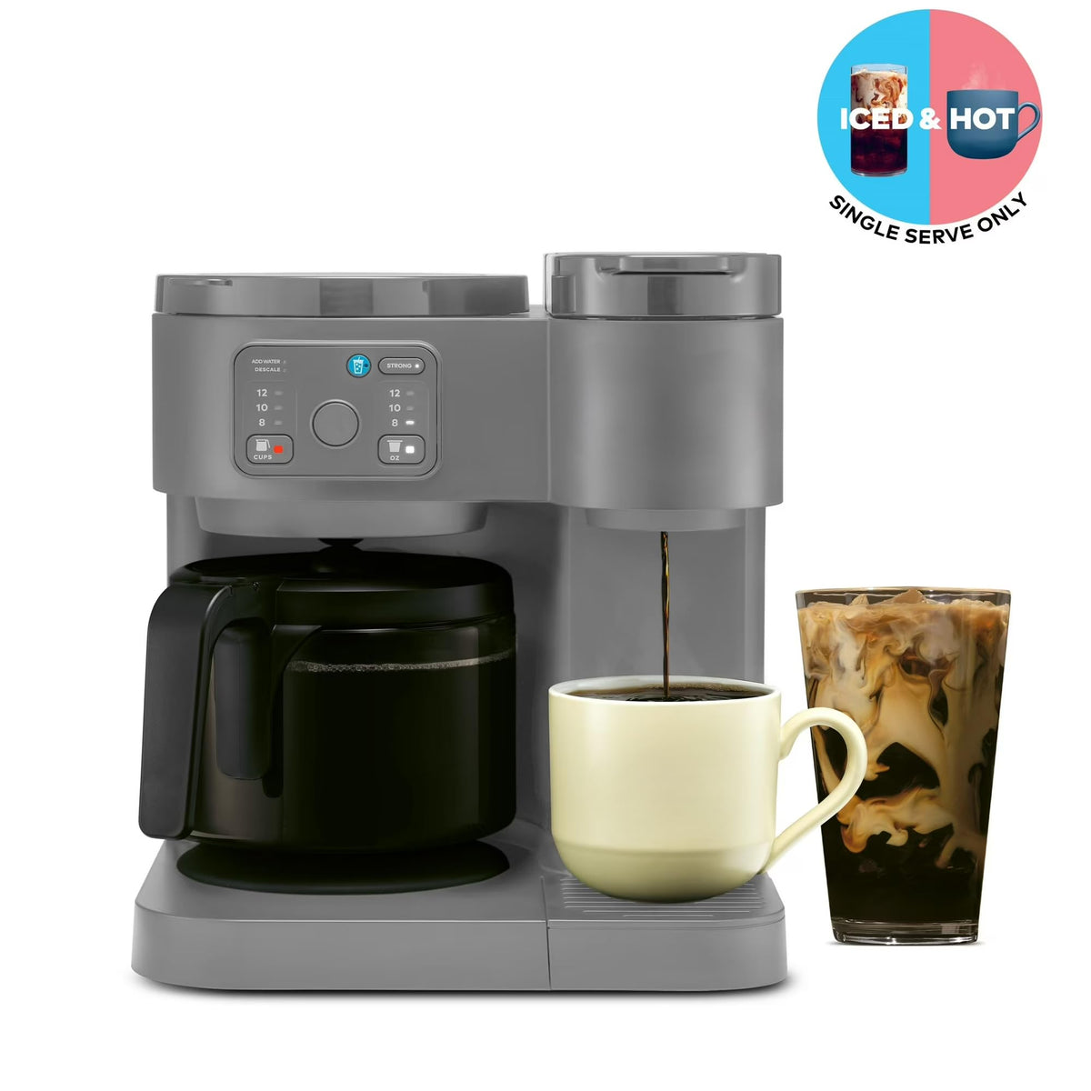 K Duo Essentials Coffee Maker for Hot and Iced Drinks