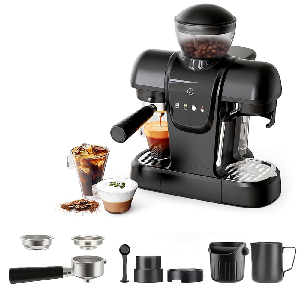 Semi Automatic Espresso Machine with Grinder