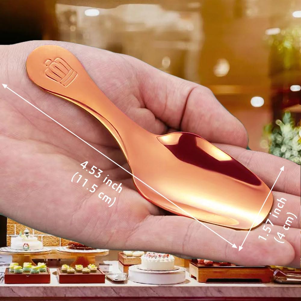 2 Pcs Short Handle Mini Spoons (2 Count)