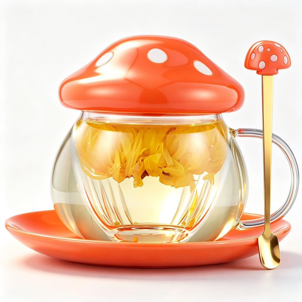Mushroom Tea Cup Set