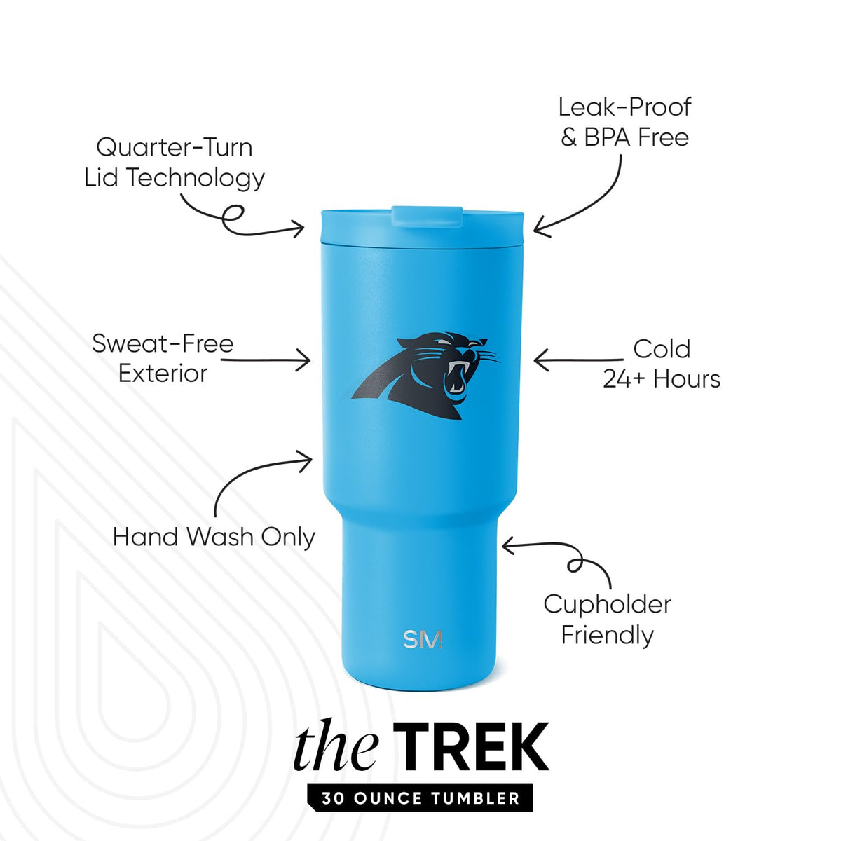 Carolina Panthers Tumbler with Flip Lid