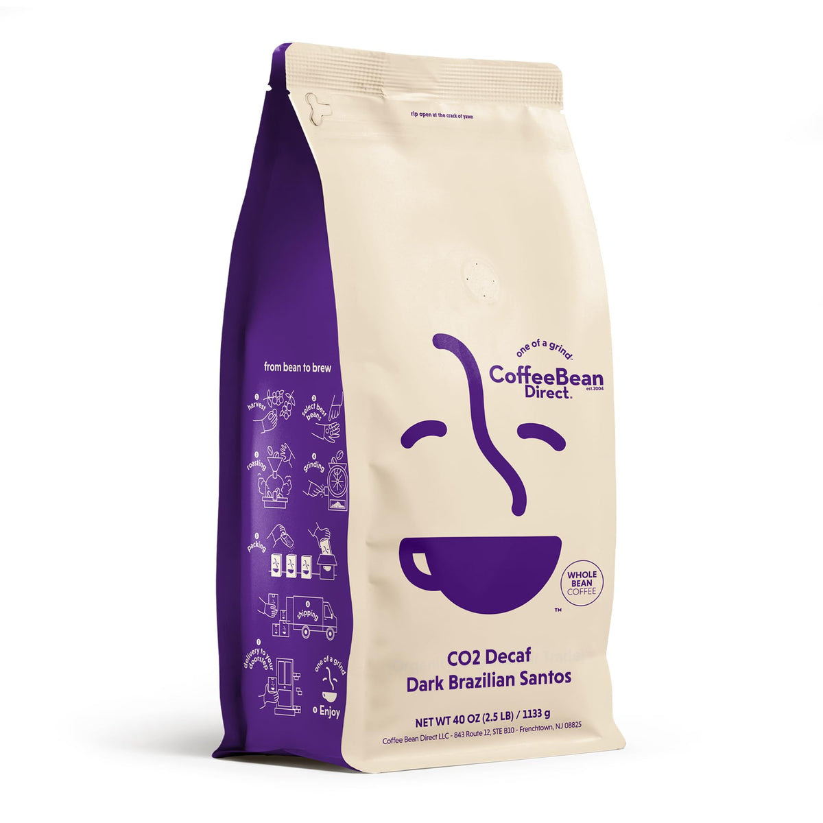 CO2 Decaf Dark Brazilian Santos (40 Ounce)