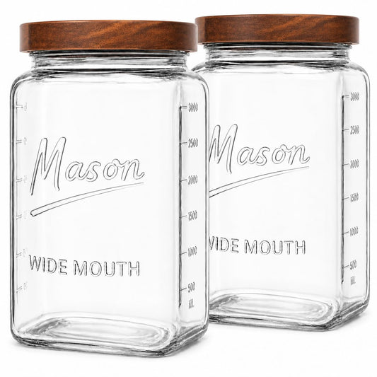 1 Gallon Glass Jars with Wooden Lids