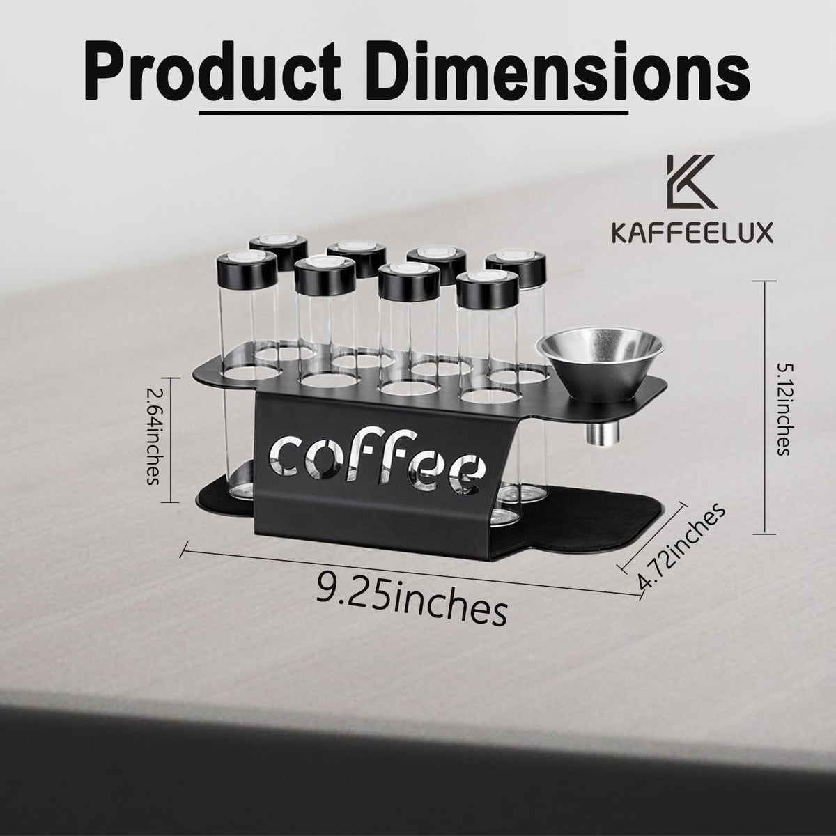 Wooden Coffee Bean Sampling Set with Test Tubes