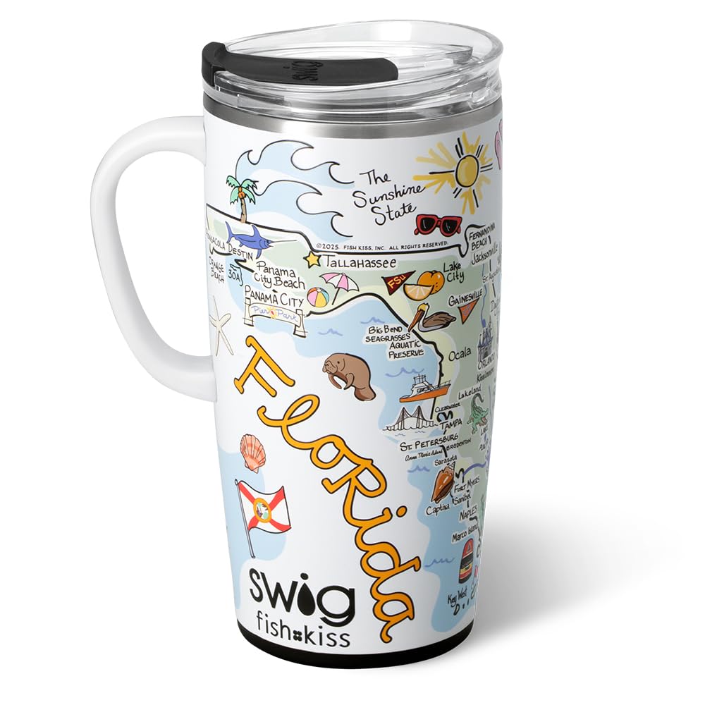 22oz Insulated Travel Mug with Handle & Lid