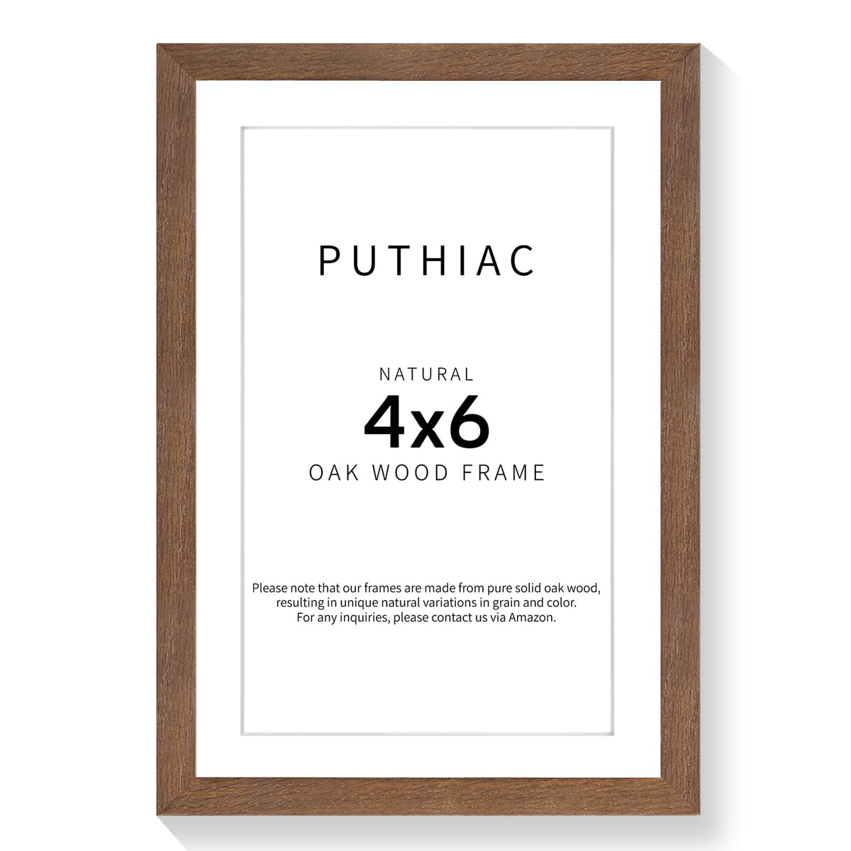 4x6 Solid Oak Wood Picture Frame