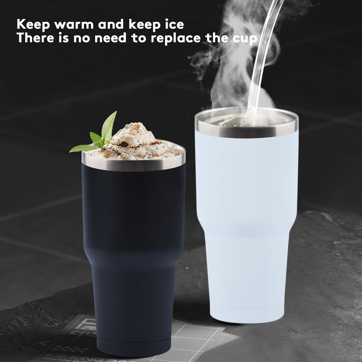 12 Pack 30oz Insulated Tumbler with Lids and Straw