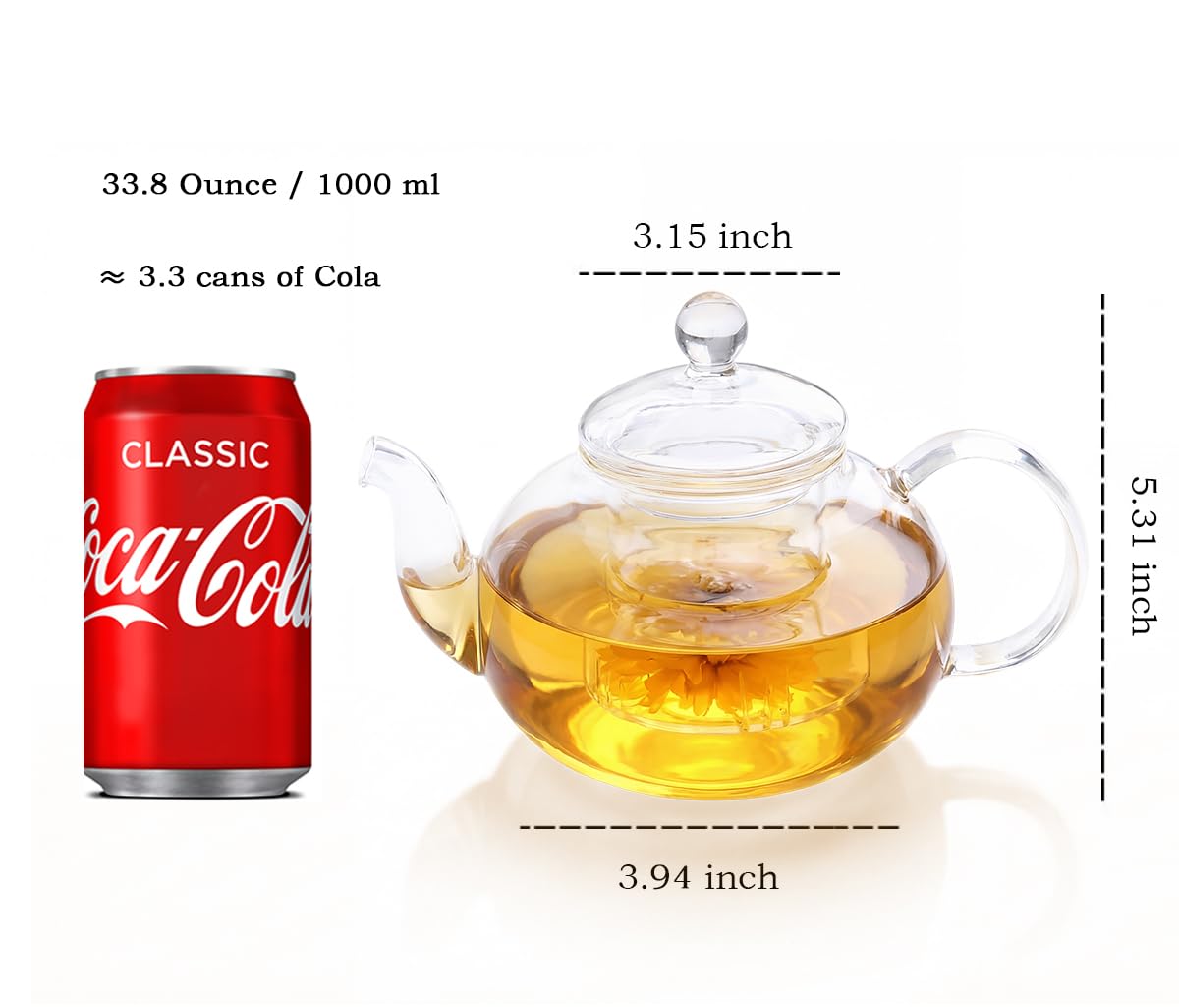 Glass Teapot 1000ml