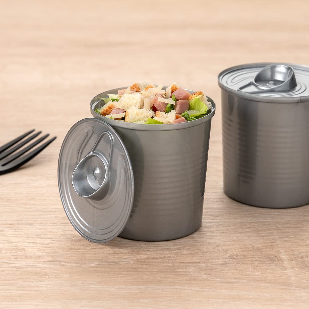 Plastic Canisters with Lid (100 Count)