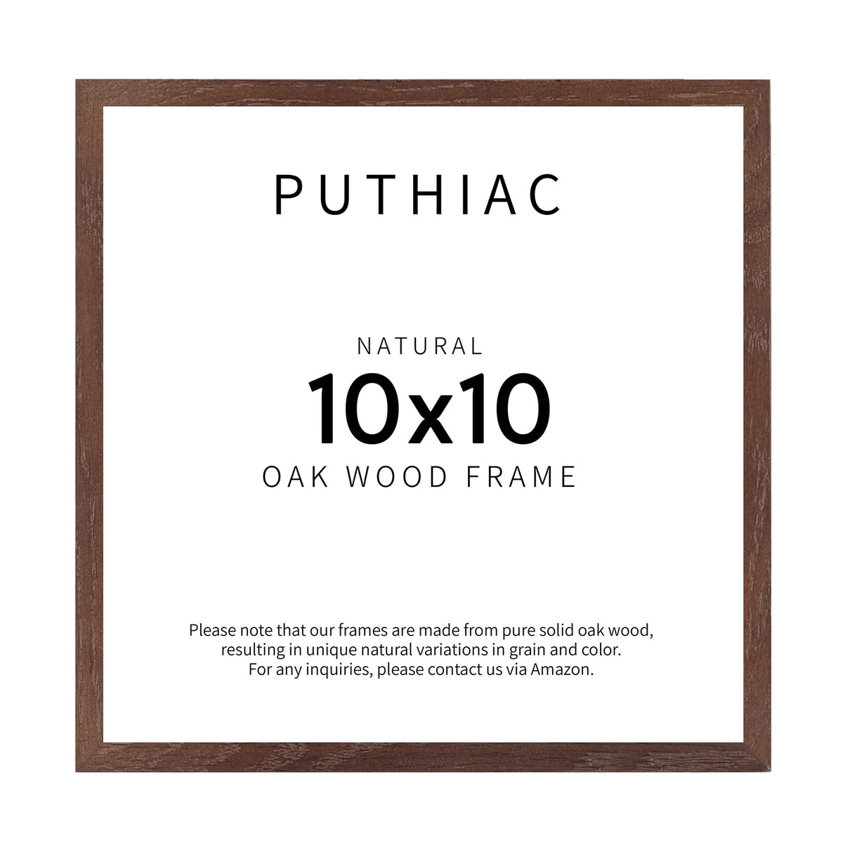 10x10 Solid Oak Wood Picture Frame