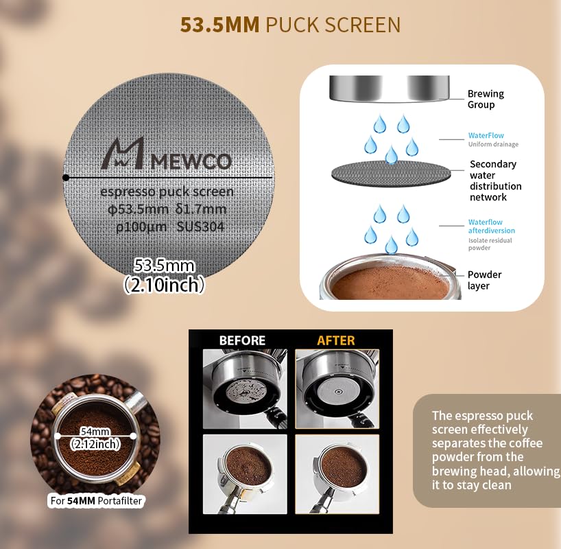 7 Pack Espresso Tamper Station&Coffee Distributor Tamper&Espresso WDT Stirrer&Coffee Tamping&Brush&Coffee Dosing Funnel&Espresso Puck Screen