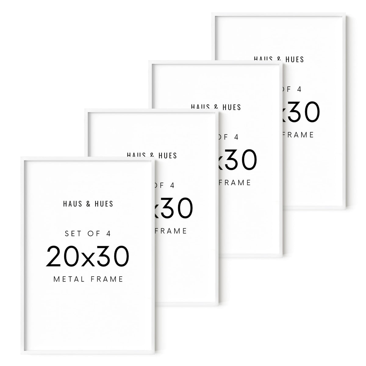 20x30 White Aluminum Frame Set of 4