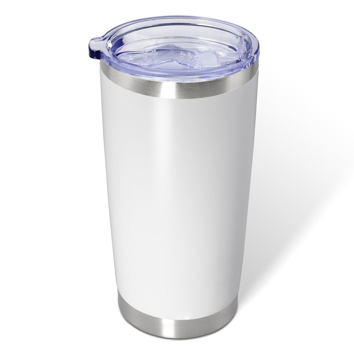 20oz Tumbler with Lid Stainless Steel Tumblers Insulated Mug White 1P