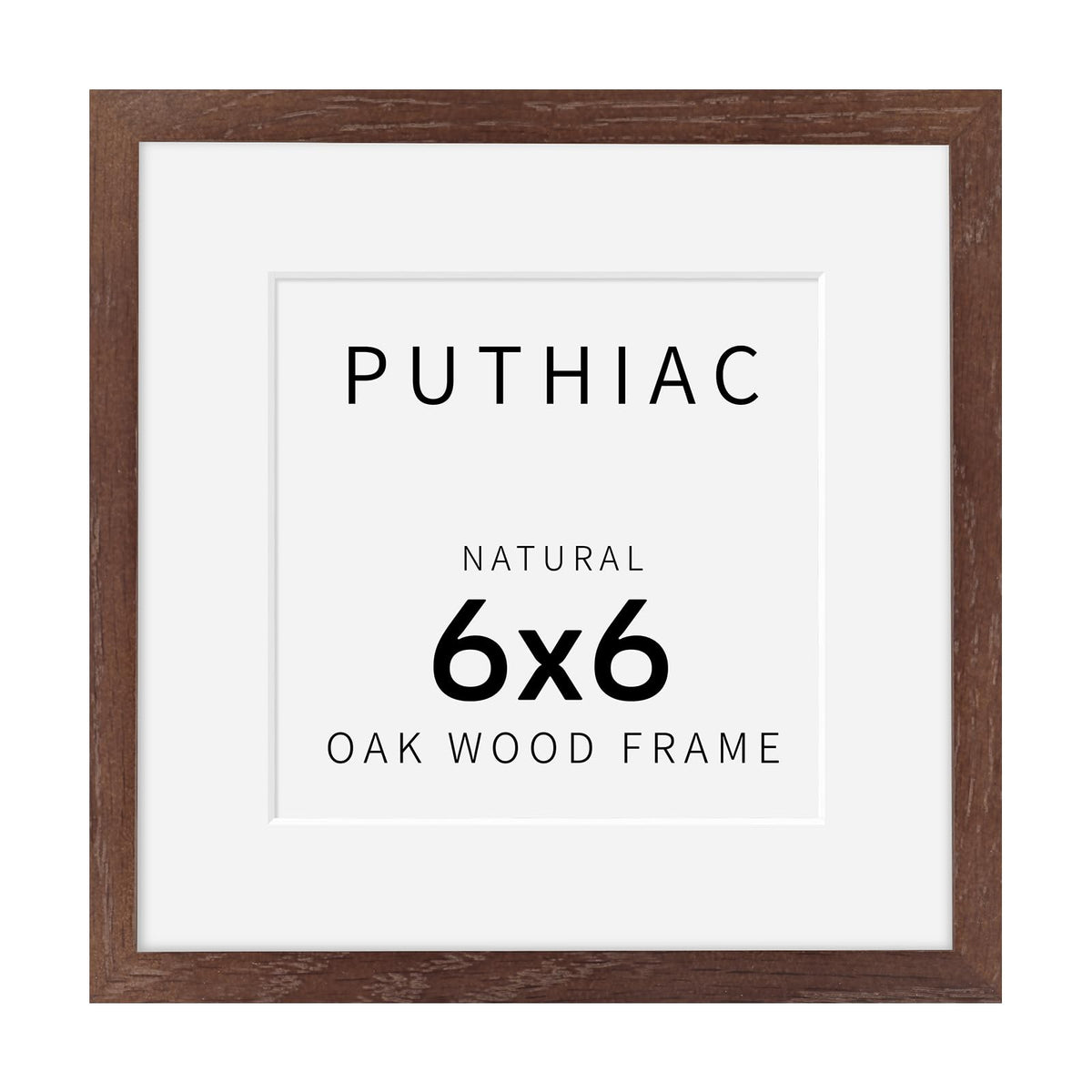 6x6 Solid Oak Wood Picture Frame