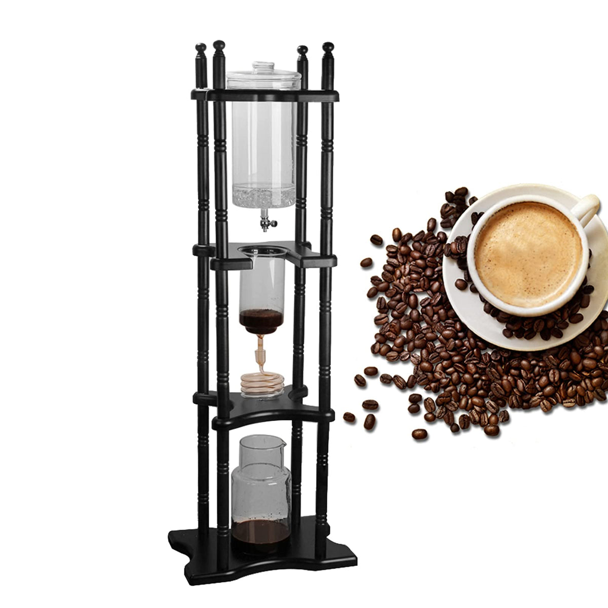 Iced Drip Coffee Maker Cold Brew Dripper Pot Cold
