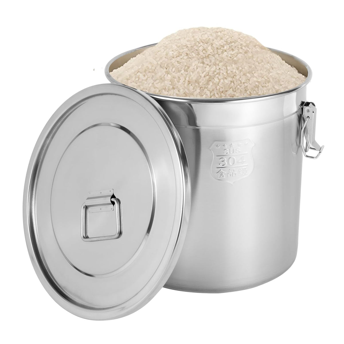 8.7Gal 304 Stainless Steel Bucket Milk Can with Airtight Lid