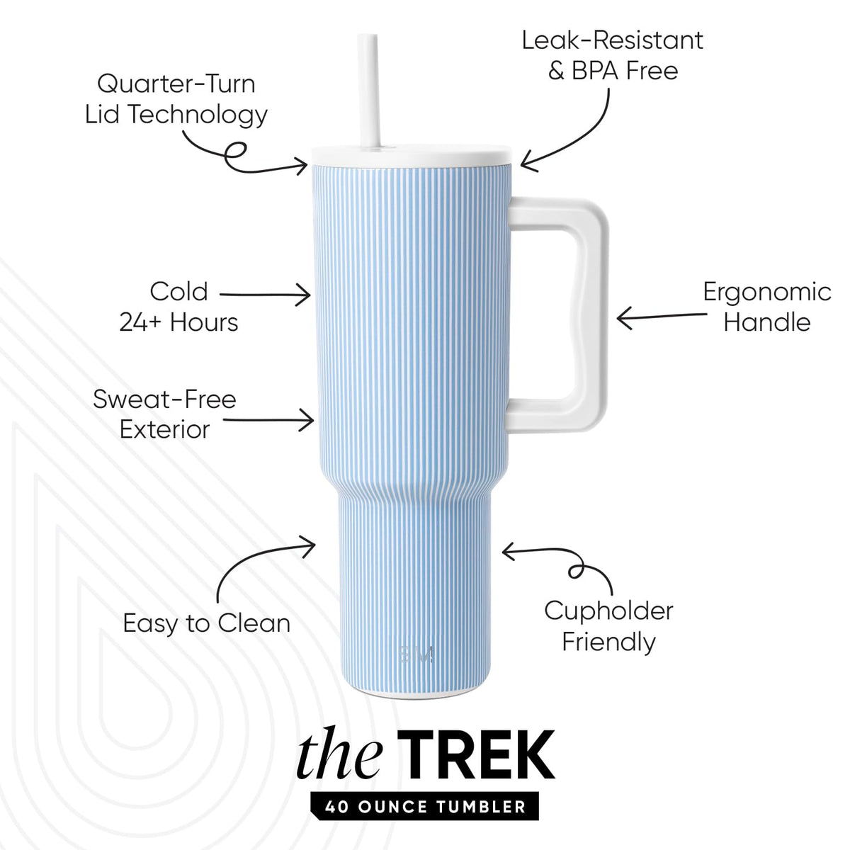 Tumbler with Handle and Straw