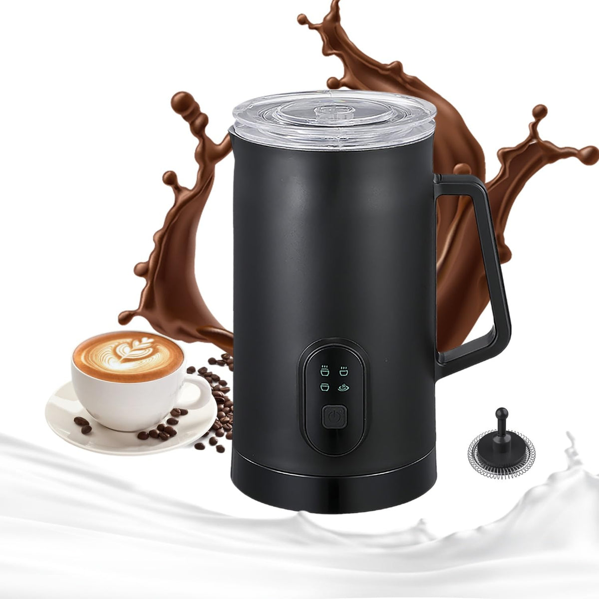 Milk frother 4 in 1 milk frother with heating function