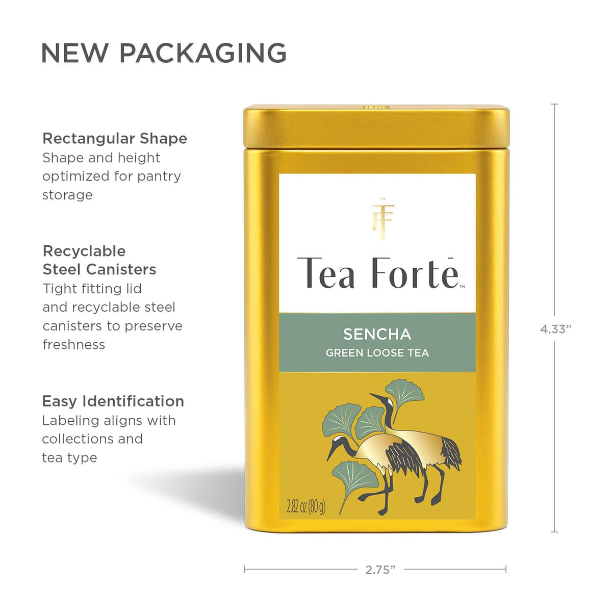 Sencha Loose Leaf Tea Canister (2.82 Ounce)
