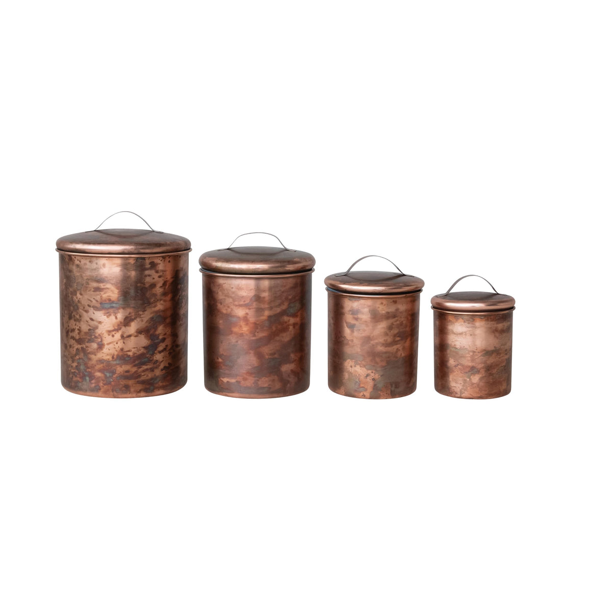 4 Piece Oxidized Stainless Steel Canister Set (4 Count)