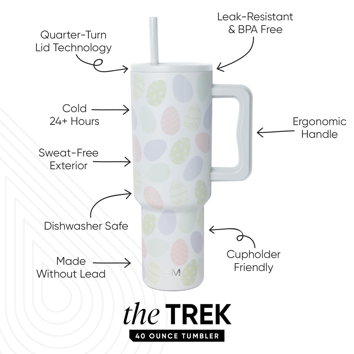 Tumbler with Handle and Straw