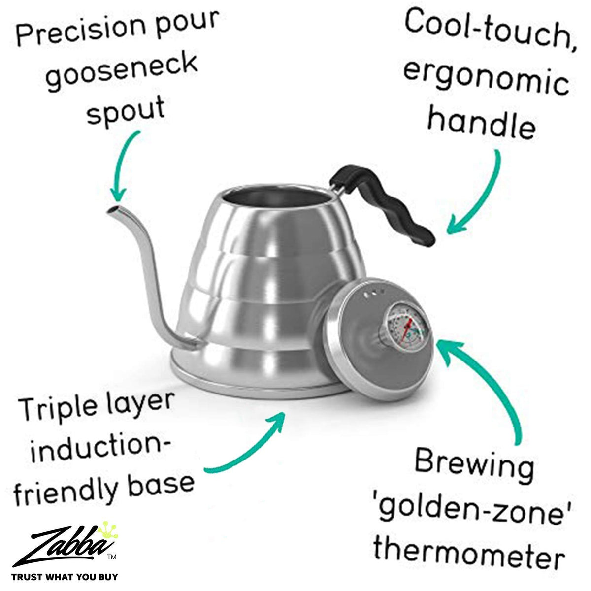 Gooseneck Kettle with Thermometer