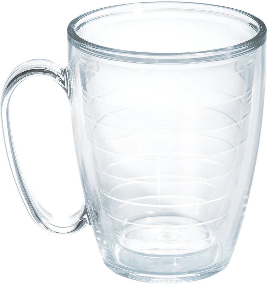 Clear & Colorful Tabletop Made in USA Double Walled Insulated Tumbler Travel Cup Keeps Drinks Cold & Hot