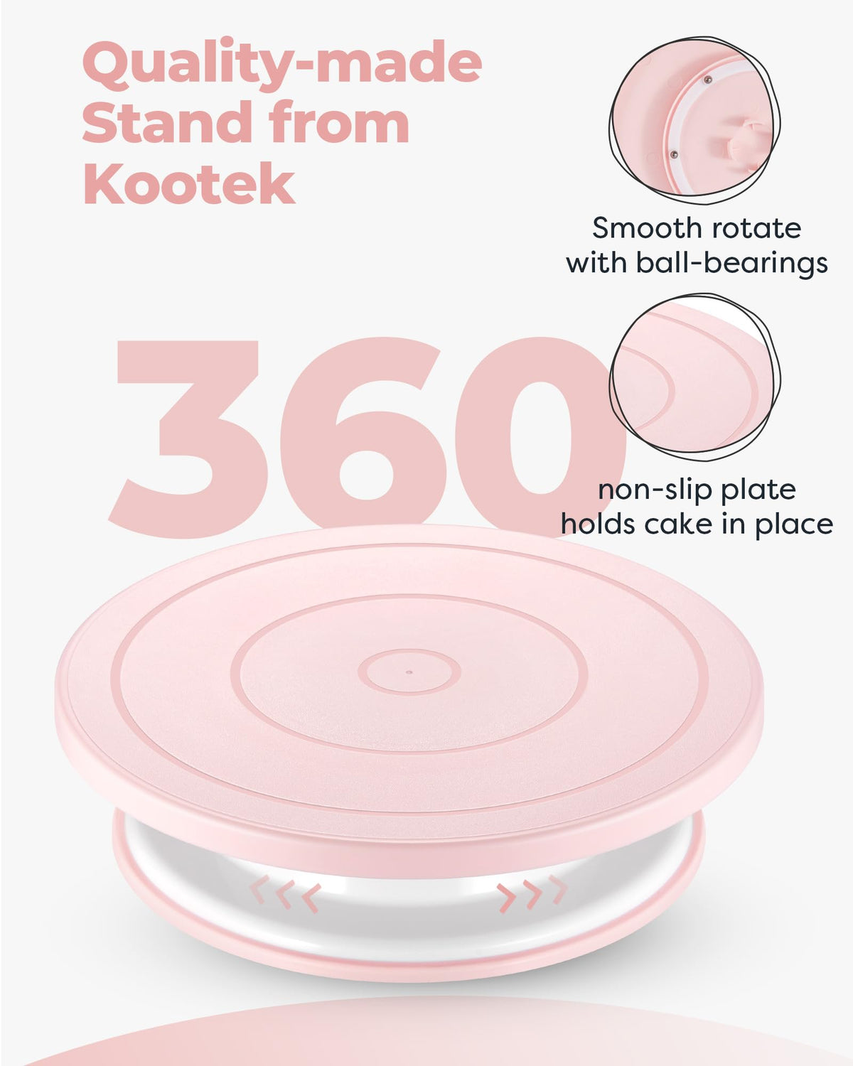 Cake Decorating Kit with Turntable Baking Supplies for Beginner Pros (6 Count)