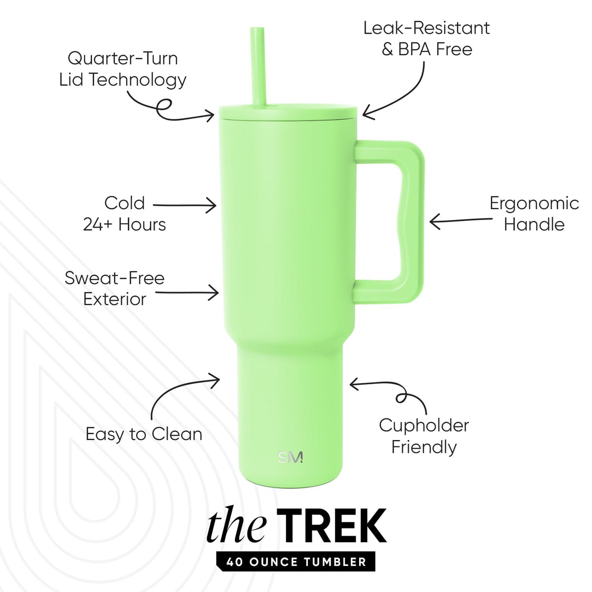 Tumbler with Handle and Straw