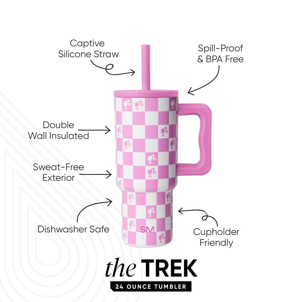 Barbie Kids Tumbler with Straw & Handle