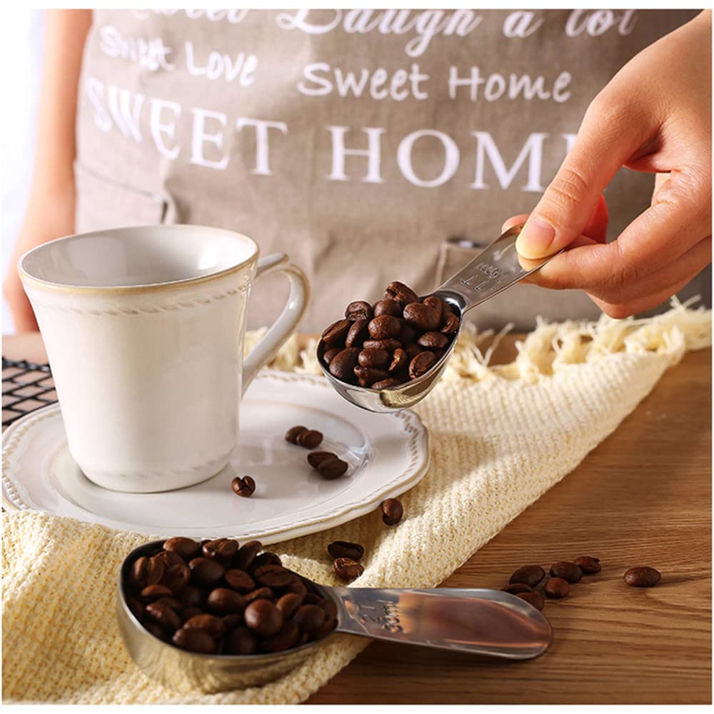 4 Pieces Coffee Scoop Stainless Steel Coffee Scoops Short Handle Tablespoon Measuring Spoons for Coffee Tea Sugar Flour (4 Count)