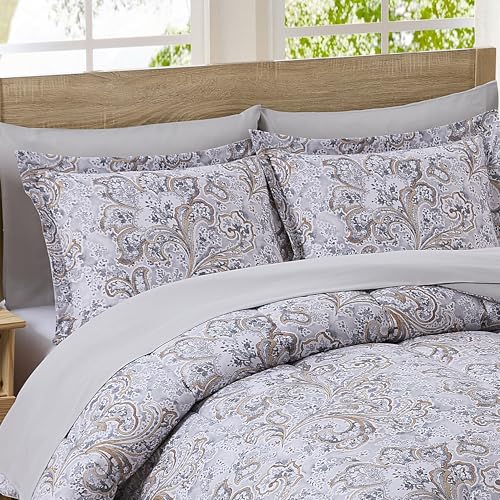 Paisley Comforter Set Twin Size with Sheets Bed in a Bag