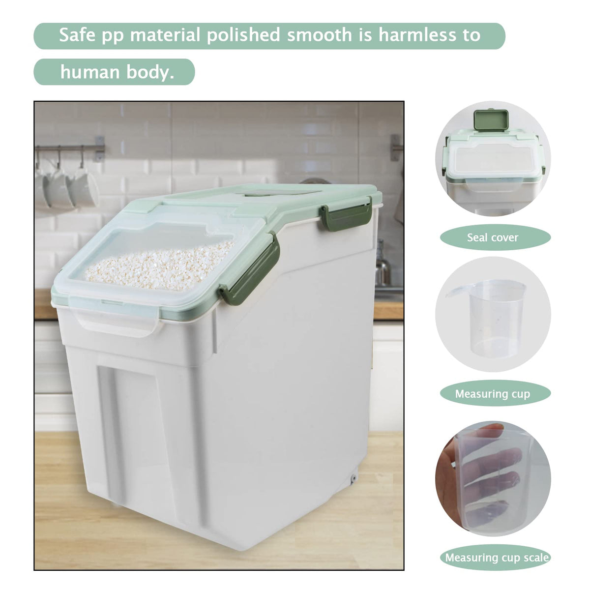 Airtight Flour Storage Container 25lb (2 Count)