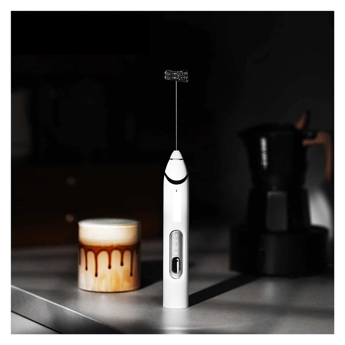 Stainless Steel Milk Frother Handheld Foam Maker Whisk Drink Mixer Foamer for Latte
