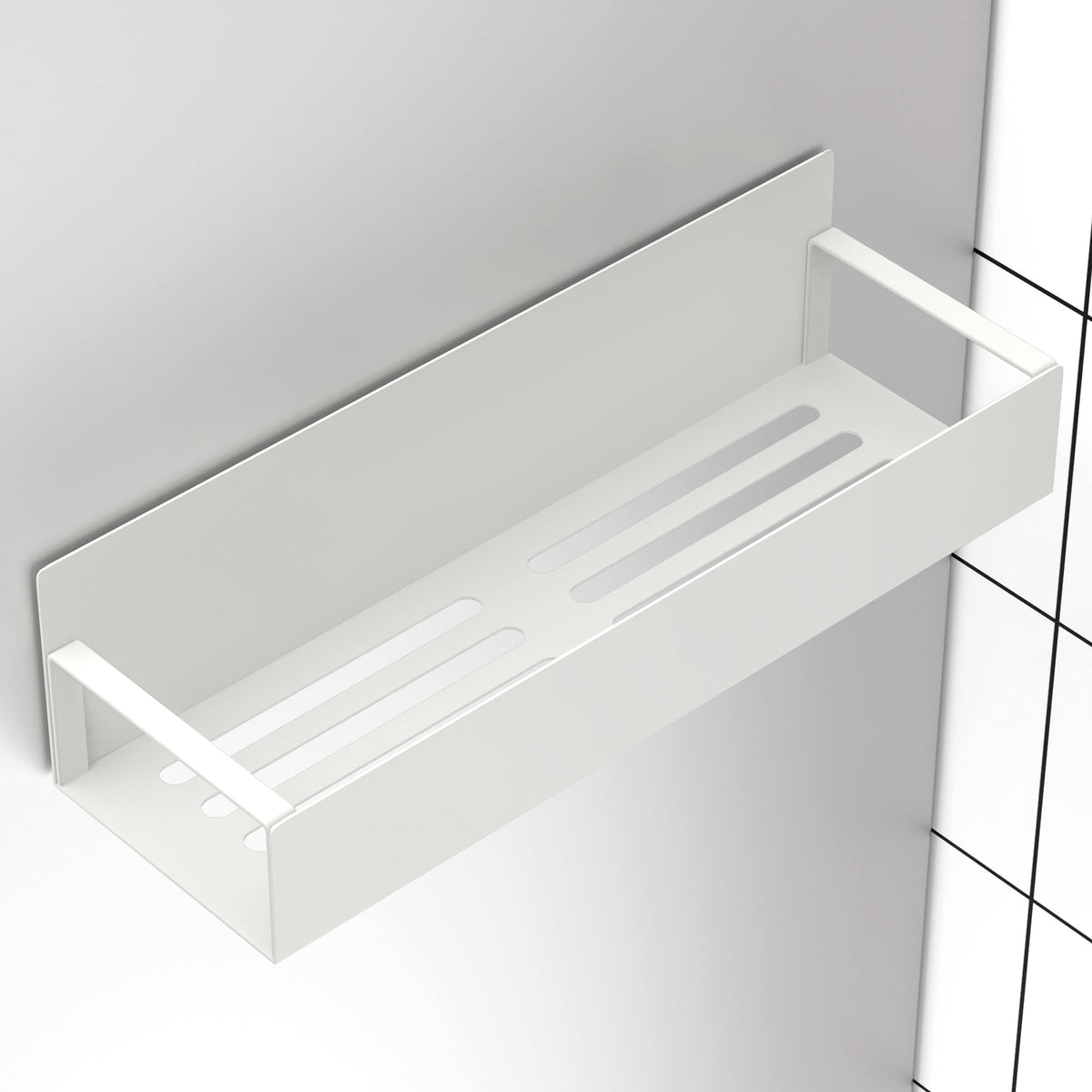 Metal Magnetic Spice Rack for Refrigerator Cream White