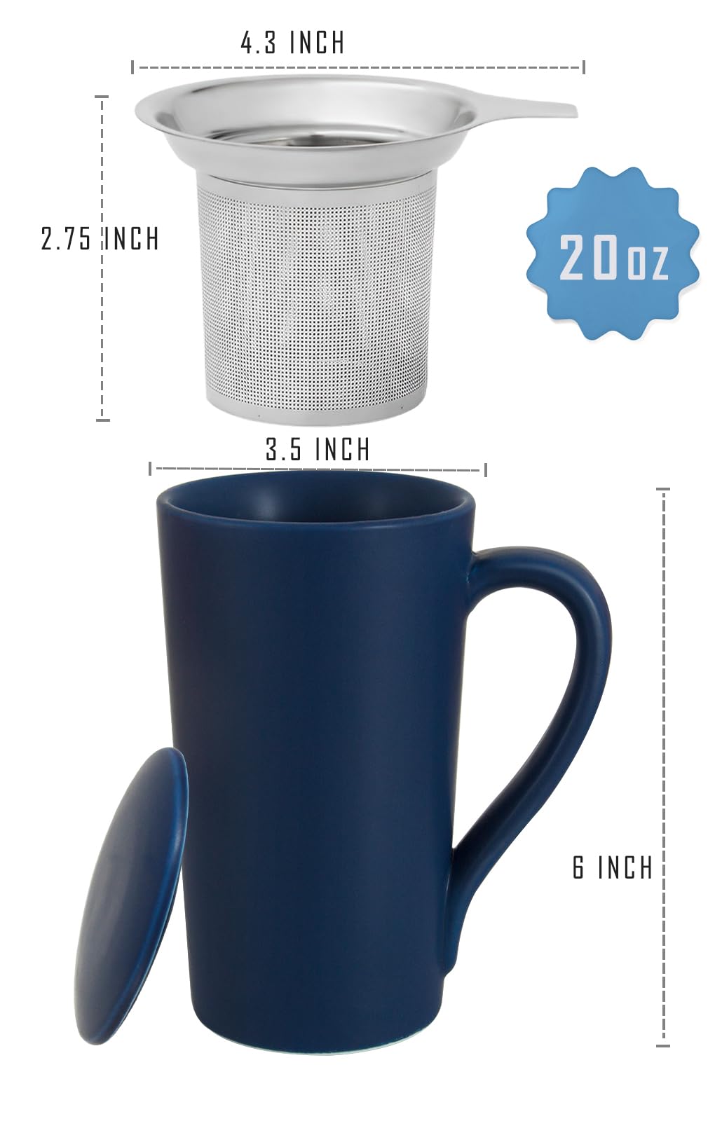 Tea Cup with Infuser and Lid