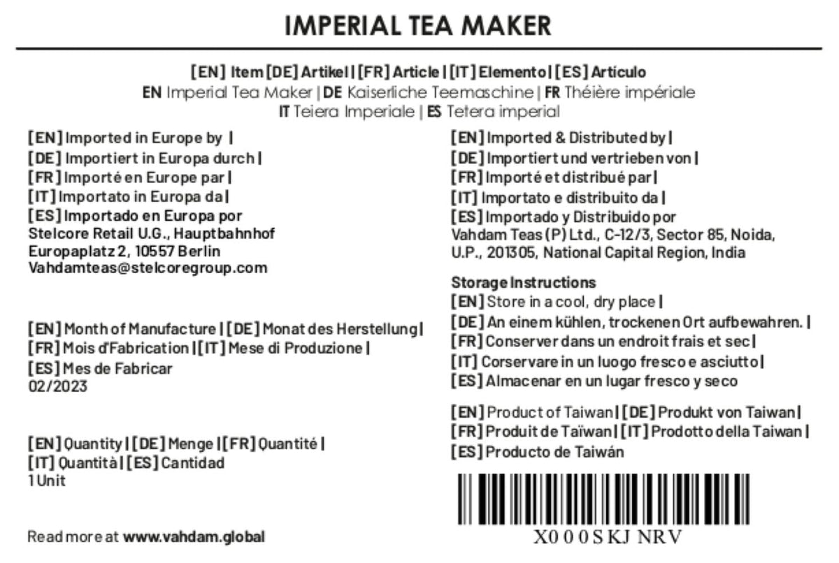 Imperial Tea Infuser Teapot & Smart Tea Maker