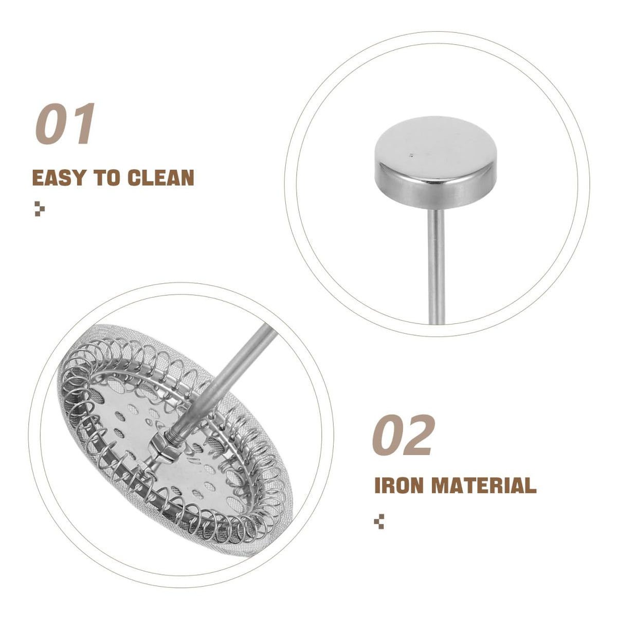 Coffee Press Replacement Filter Lid Set Sturdy Iron Mesh Filter for Plunger Coffee Maker Easy to Clean Press Brewing Screen Compatible