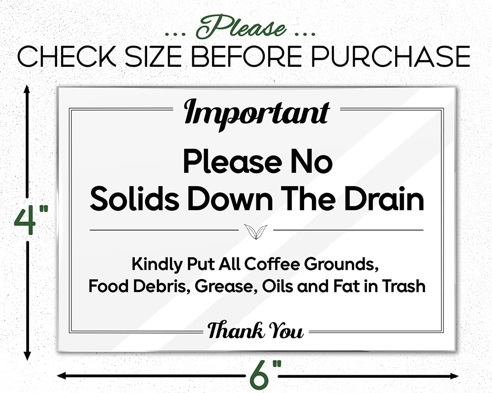 Please No Solids Down the Drain (3 Count)