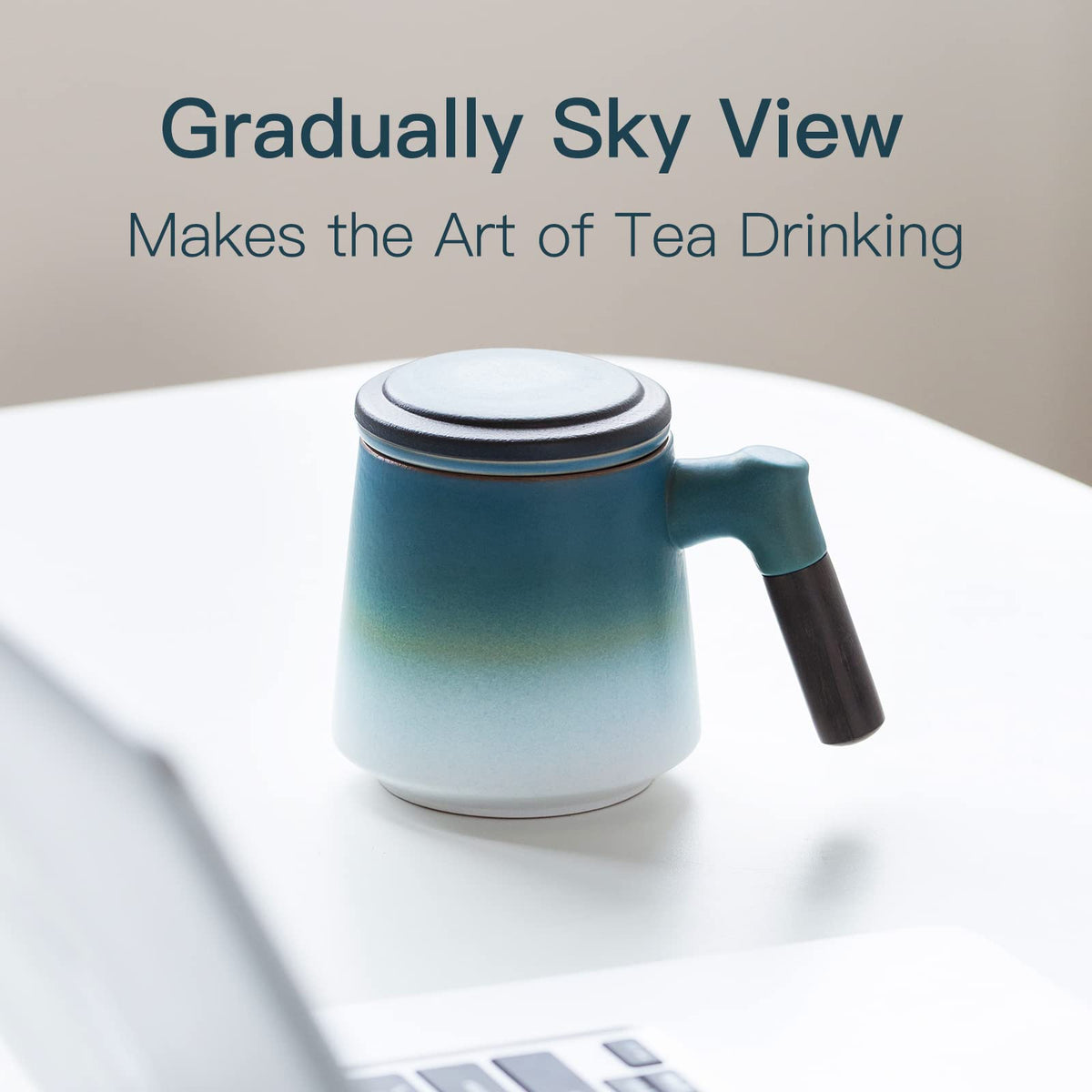 Tea Mug with Infuser and Lid for Loose Tea Diffusers