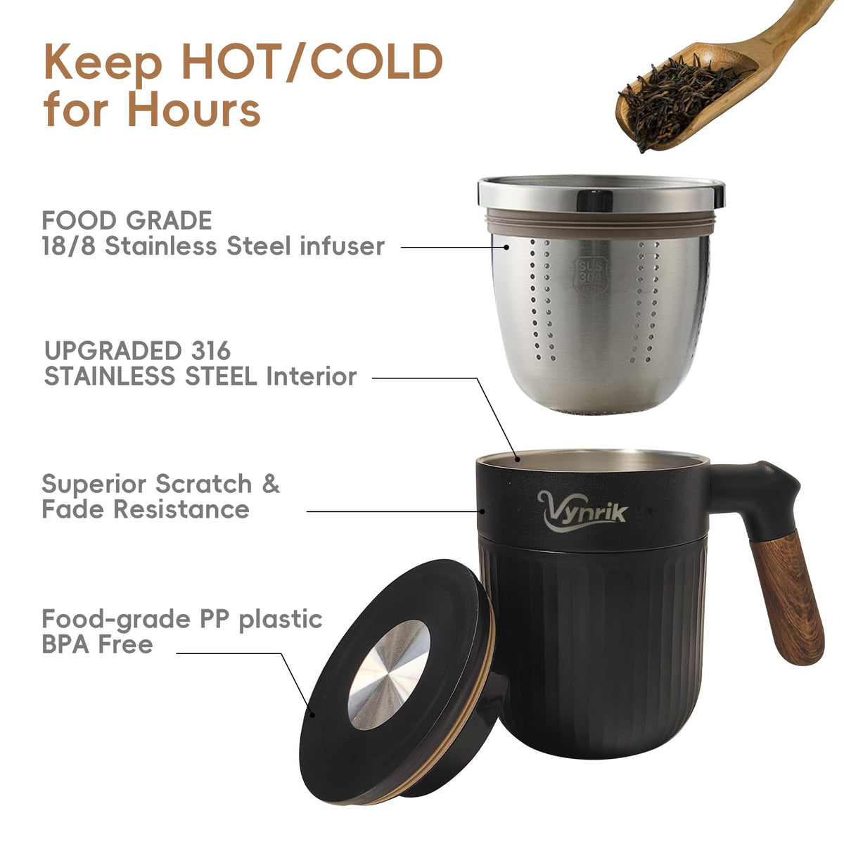 Tea Infuser Cup Doubles As Insulated Coffee Mug