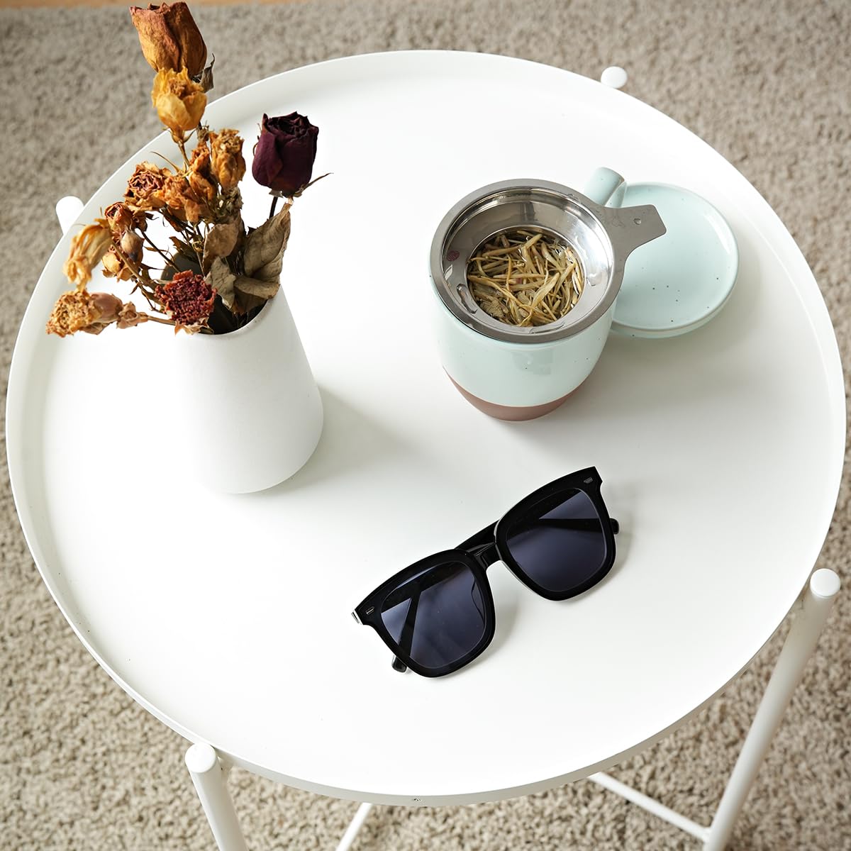 Ceramic Tea Cup with Infuser and Lid