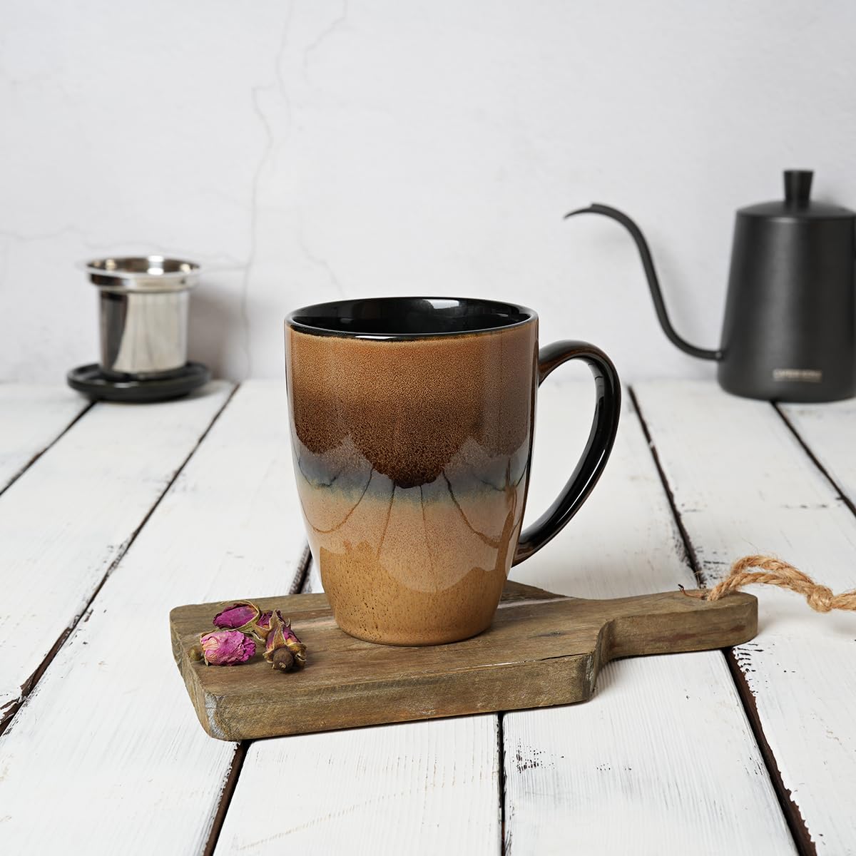 Ceramic Tea Cup with Infuser and Lid