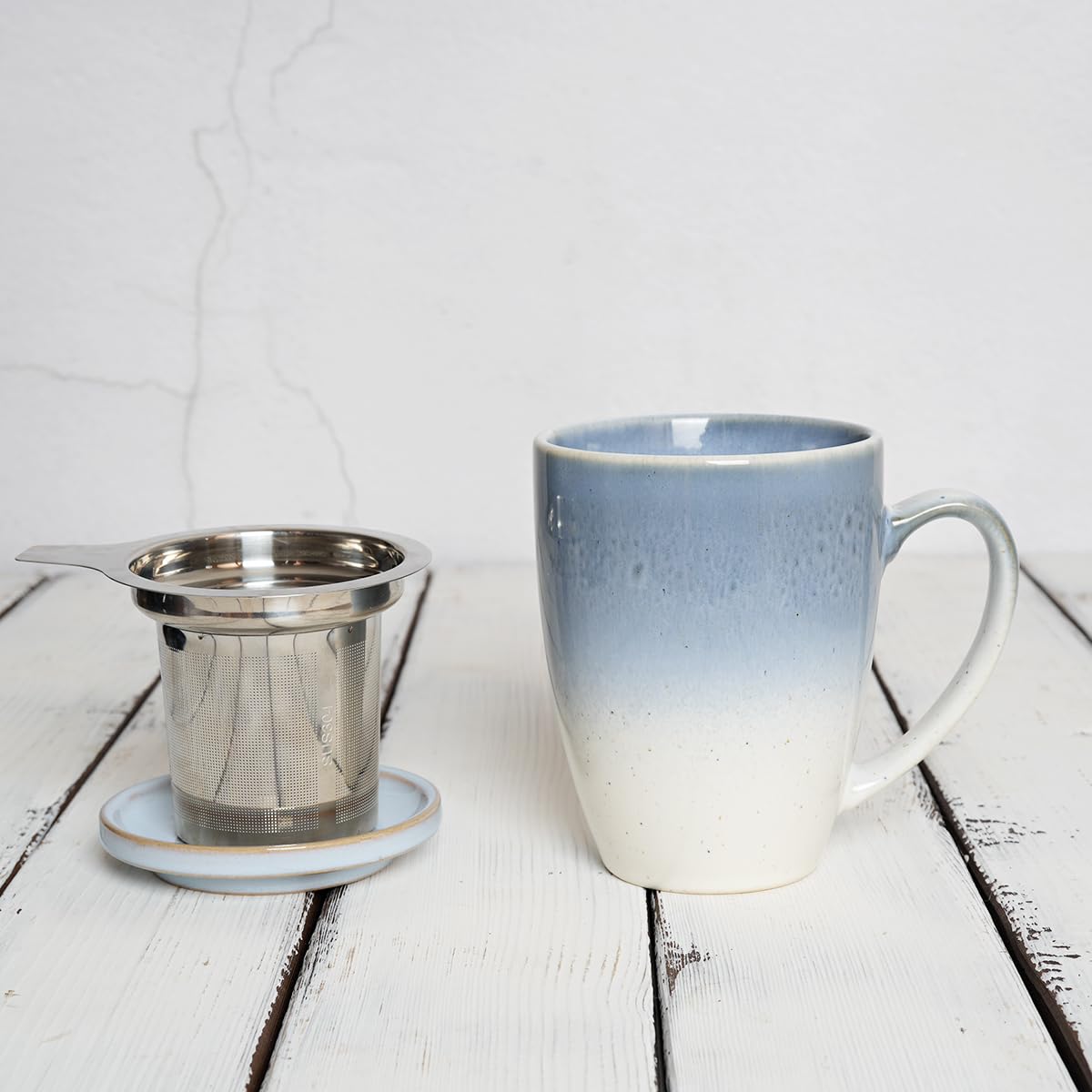 Ceramic Tea Cup with Infuser and Lid