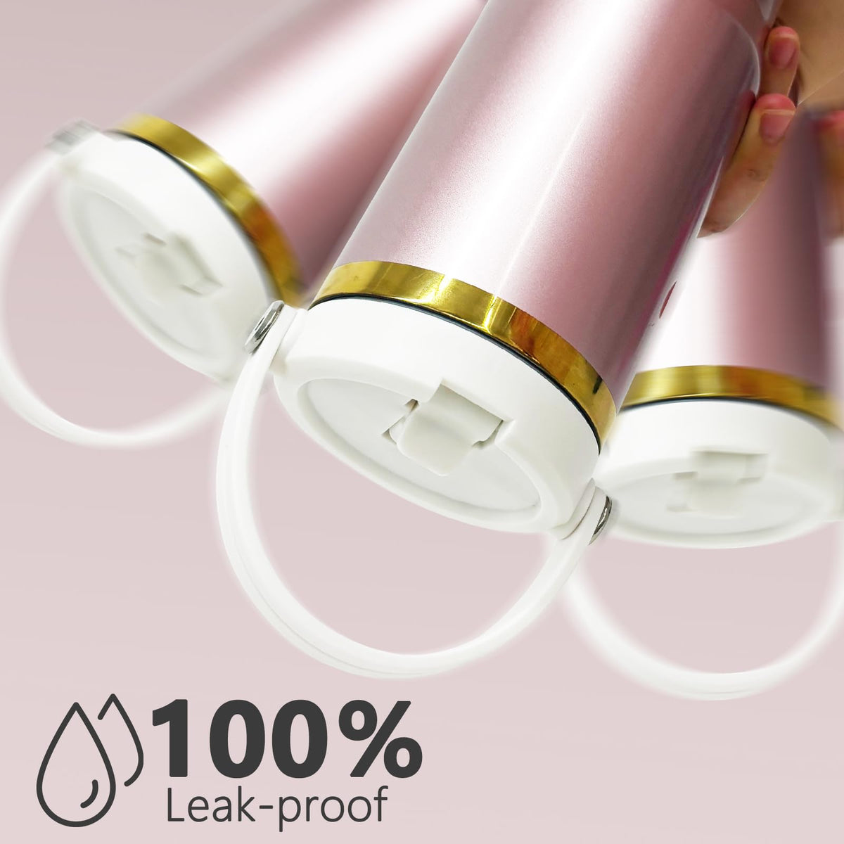 30 oz Tumbler Bulk with Top Handle and Flip Straw RoseGold (4 Count)