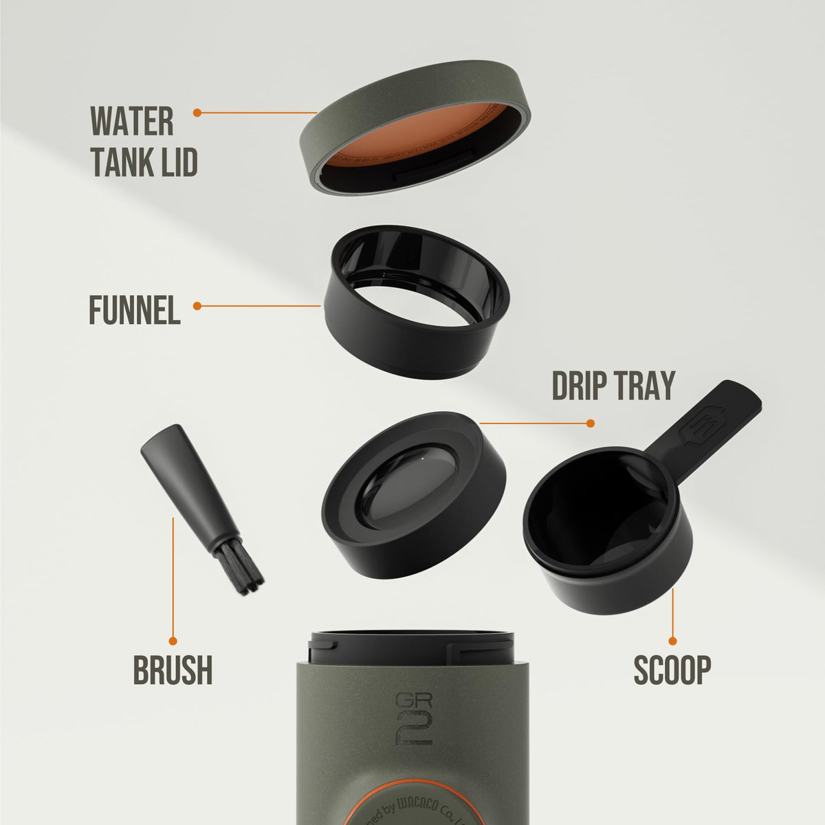 Minipresso GR2 Espresso Machine Compatible Ground Coffee